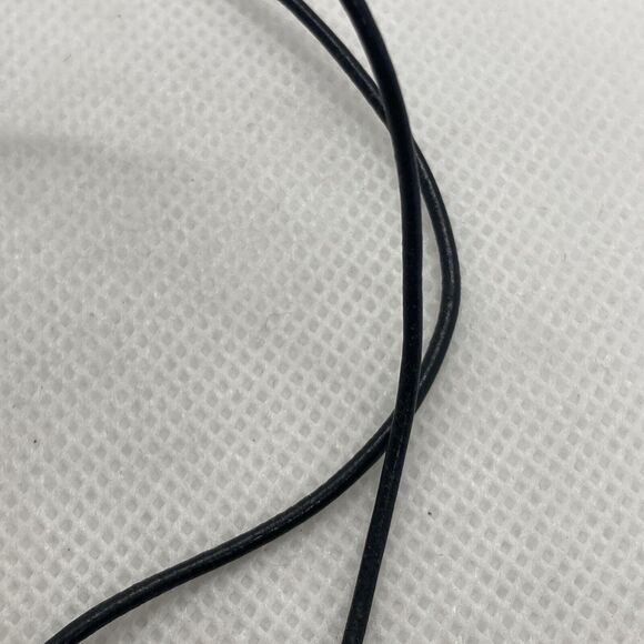 Peyote Bird Black Stone Pendant 16'' - 18'' Necklace Sterling 925 Silver 10g - Picture 8 of 9